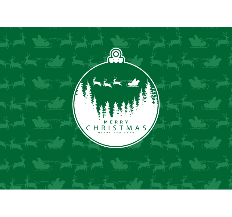 Jul fototapet gledefull vinterlandskap - Tenstickers