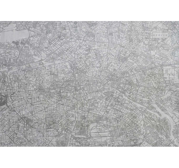 Fototapet berlin detaljert kart over berlin - Tenstickers