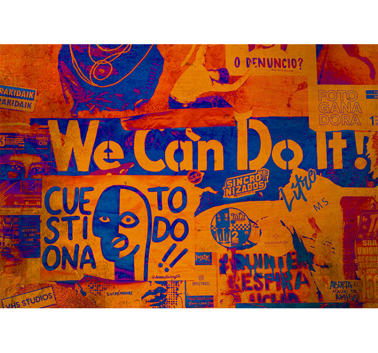 Fototapet urban kunst styrket uttrykk - Tenstickers