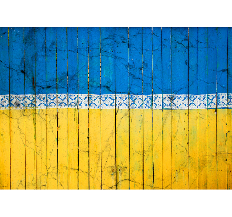 Fototapet byer i treplankemønster - Tenstickers