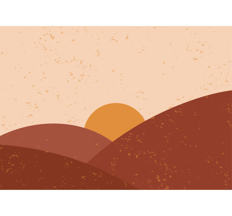 Fototapet landskap skumring over toppene - Tenstickers