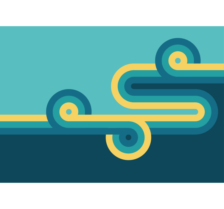 Fototapet abstrakt buede linjearrangementer - Tenstickers