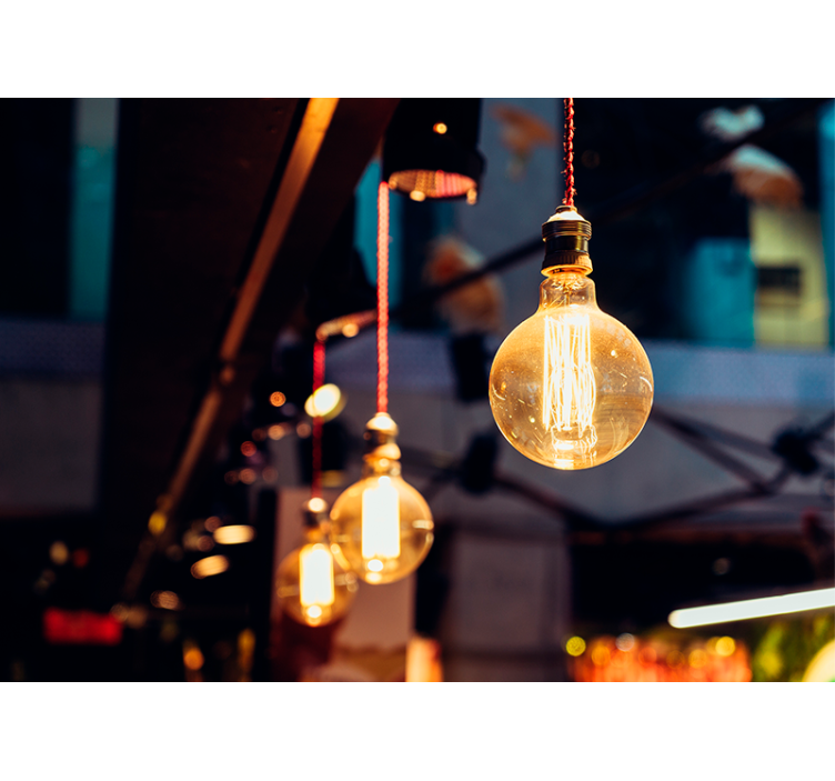 Fototapet andre teksturer og mønstre vintage lampe - Tenstickers