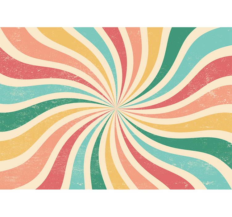 Fototapet 3d spiral fargebølger - Tenstickers