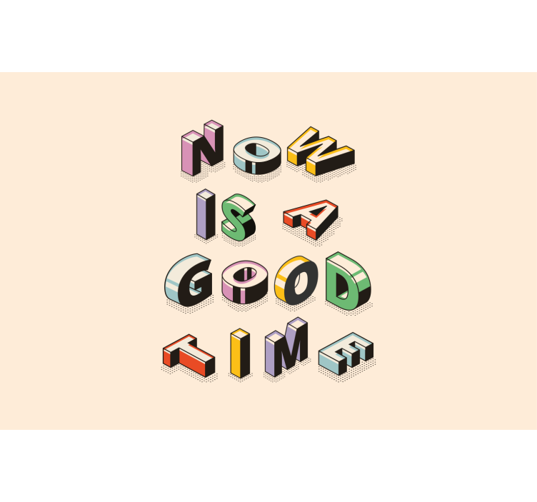 3d fargerik tekst fototapet ungdom - Tenstickers