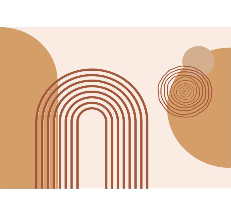 Fototapet abstrakt geometriske buede linjer - Tenstickers