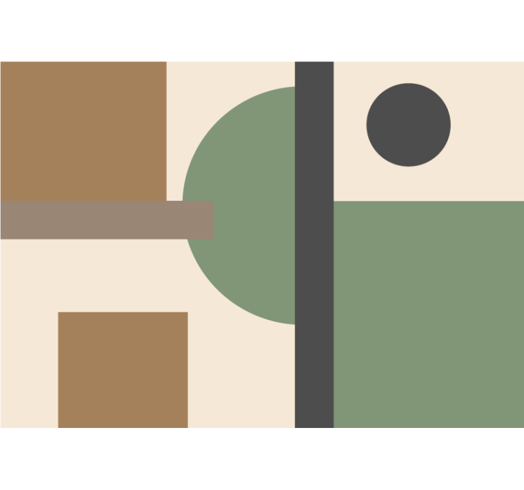 Fototapet abstrakt geometrisk formorganisering - Tenstickers