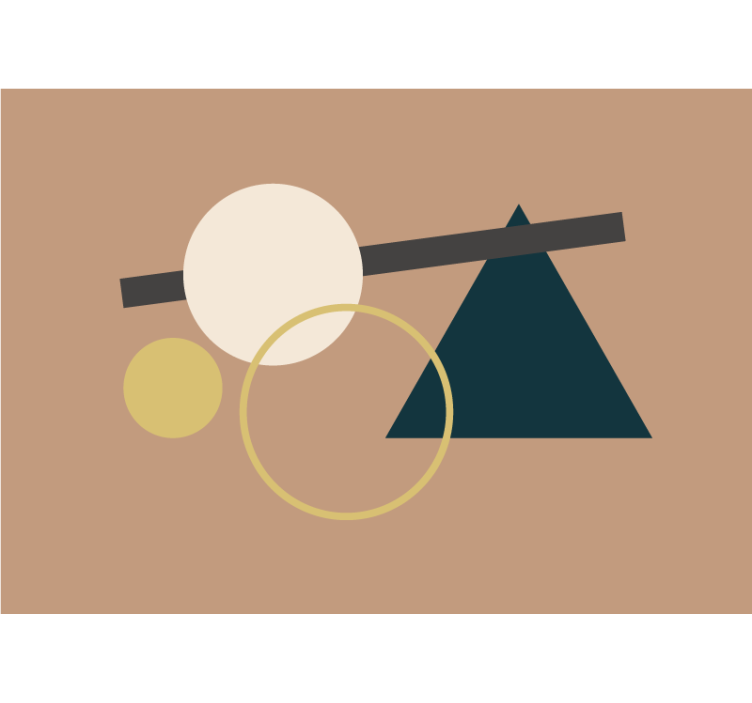 Fototapet abstrakt geometrisk formkonfigurasjon - Tenstickers