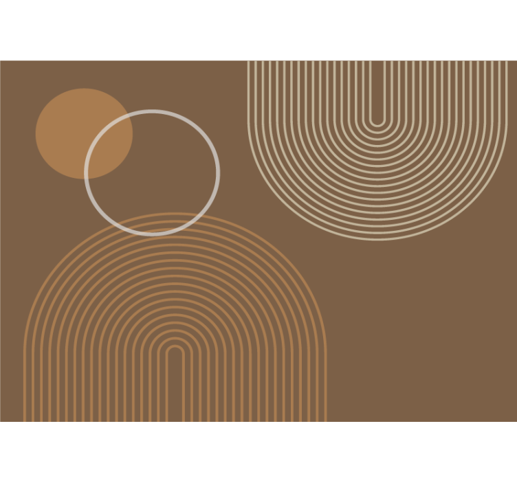 Fototapet abstrakt geometriske sirkulære mønstre - Tenstickers