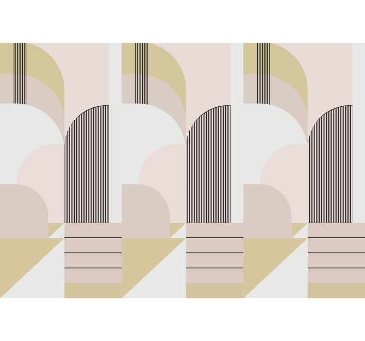 Fototapet moderne geometriske buemønstre - Tenstickers