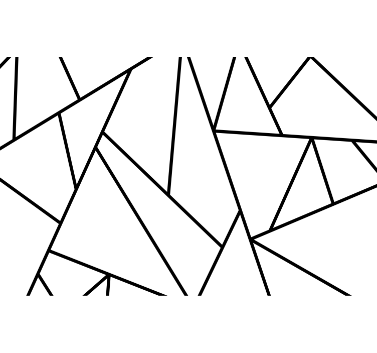 Fototapet abstrakt geometriske svarte linjer - Tenstickers