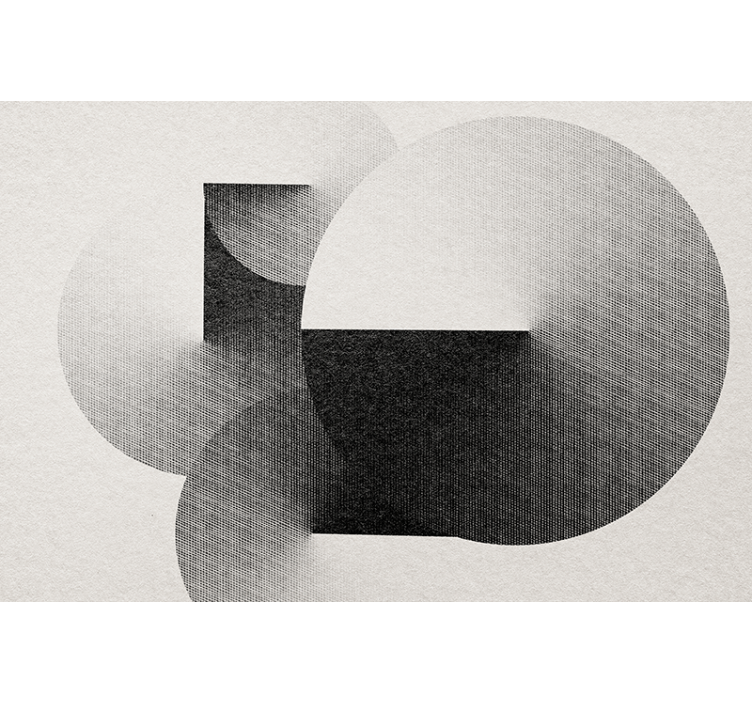 Fototapet abstrakt geometrisk sirkelkomposisjon - Tenstickers