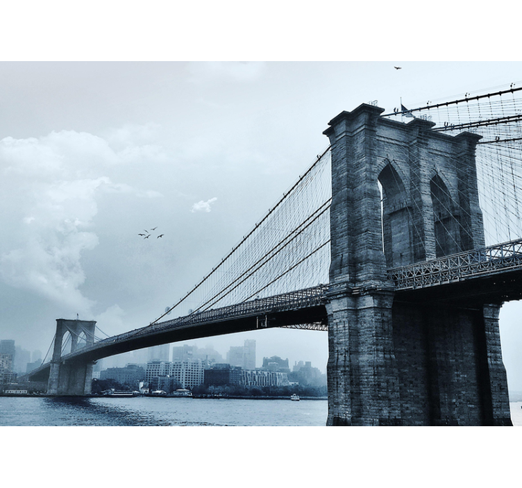 Fototapet new york brooklyn bridge scene - Tenstickers