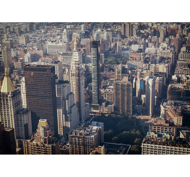 Fototapet byer urban utsikt - Tenstickers