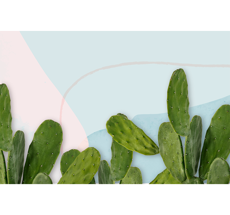 Fototapet natur kaktusgrønt design - Tenstickers