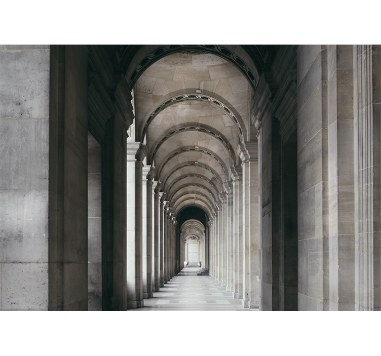 Eldgamle sementbuer dybde fototapet 3d - Tenstickers