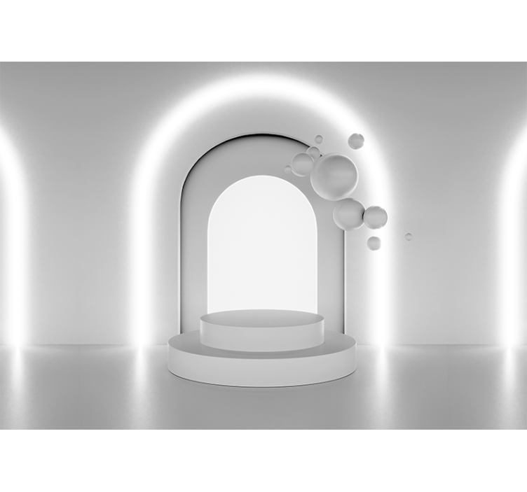 Fototapet abstrakt geometrisk buedesign - Tenstickers