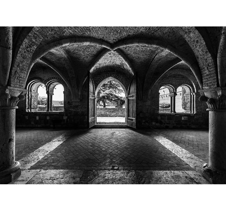 Fototapet byer historisk portalutsikt - Tenstickers