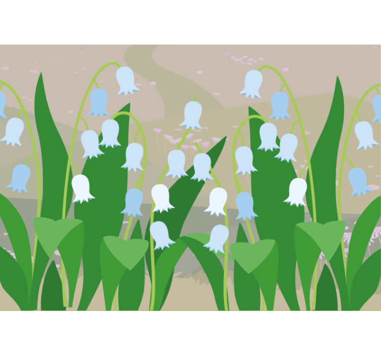 Fototapet blomster delikate blomsterblomstringer - Tenstickers