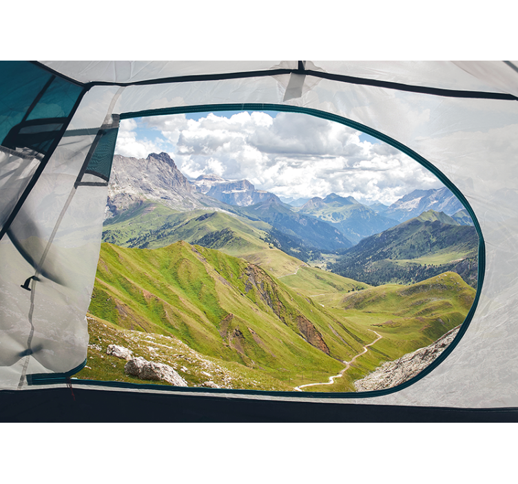 Snødekt fjell på karpe fototapet 3d - Tenstickers