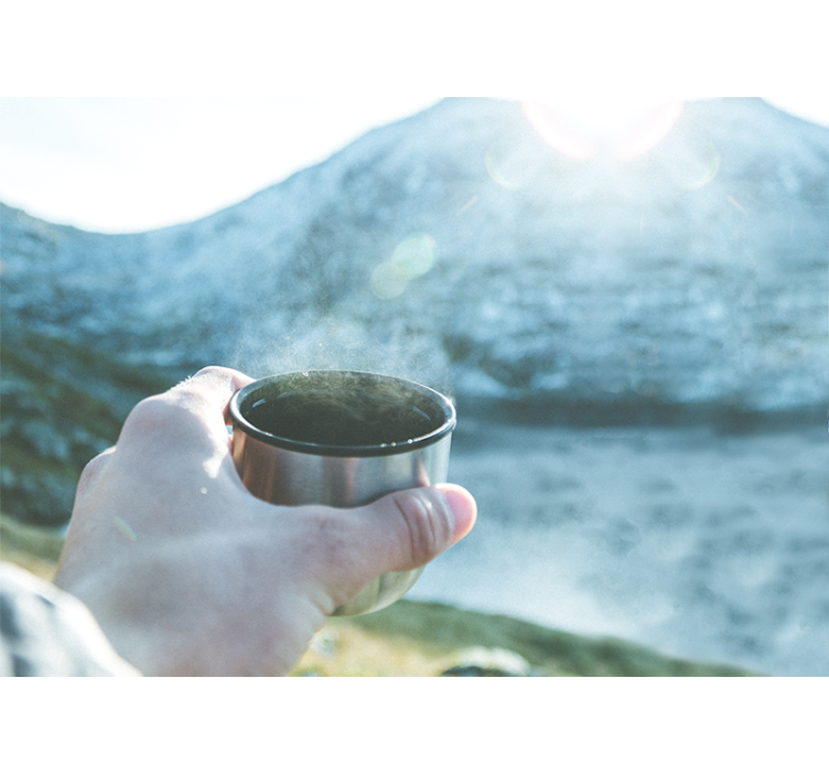 Fototapet mennesker som holder drikke - Tenstickers