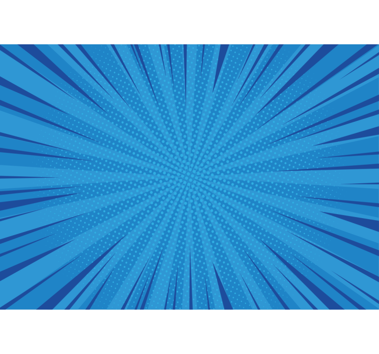 Dynamisk blå eksplosjon fototapet urban kunst - Tenstickers