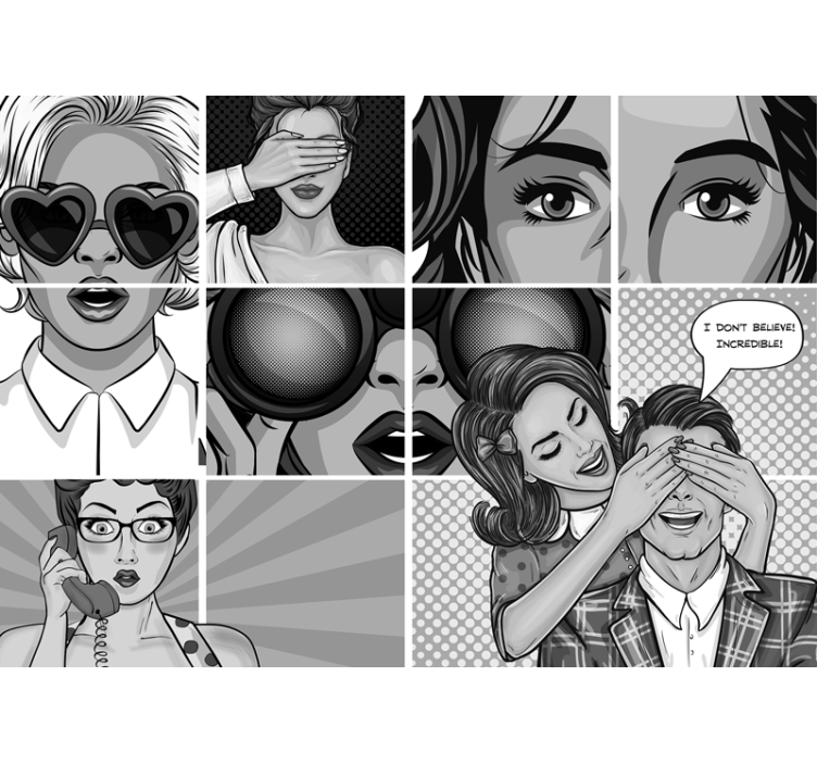 Pop art uttrykk fototapet kunst - Tenstickers