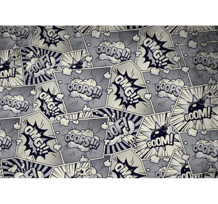 Komiske lydeffekter fototapet urban kunst - Tenstickers