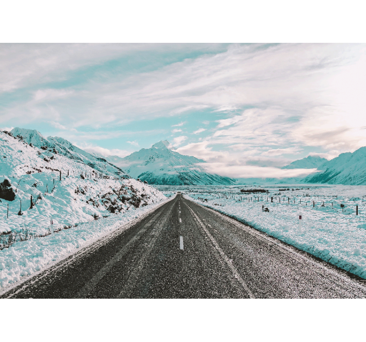 Fototapet landskap isbre fjellsti - Tenstickers