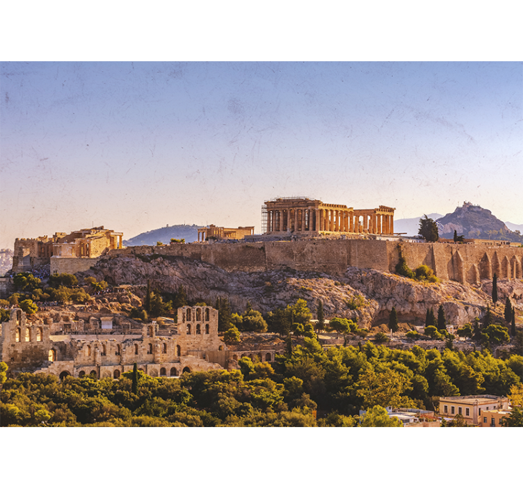 Akropolis i aten fototapet byer - Tenstickers