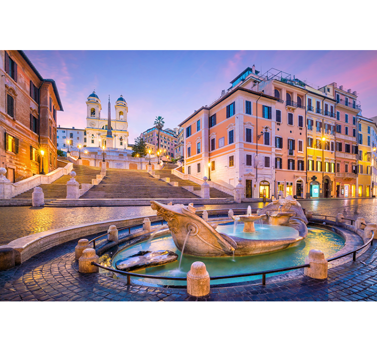 Piazza di spagna i roma fototapet byer - Tenstickers