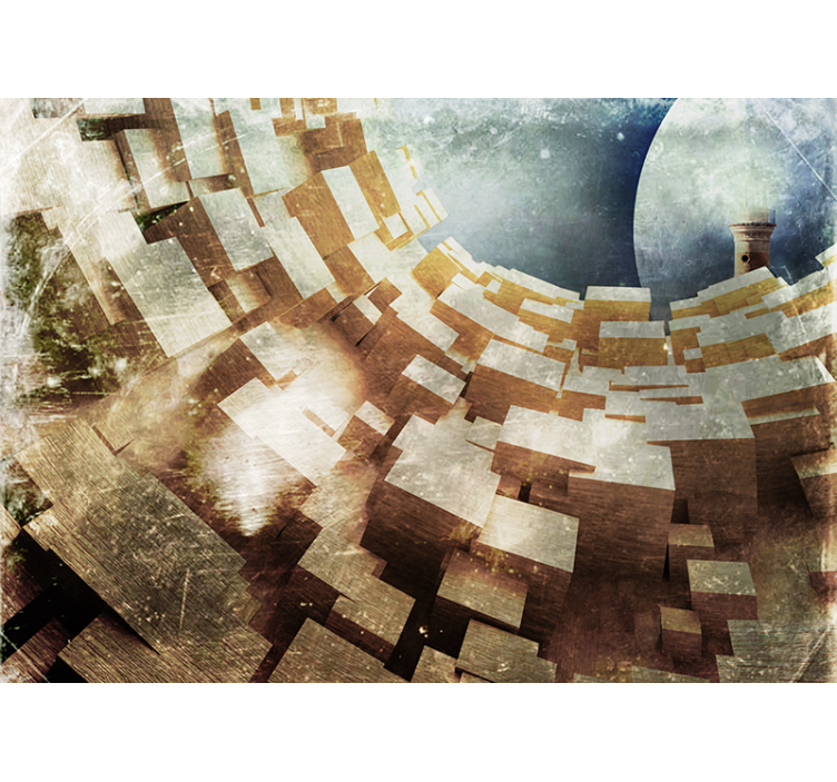 Fototapet abstrakt geometrisk strukturforming - Tenstickers