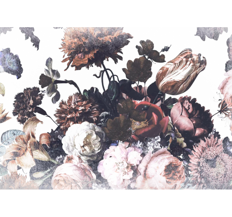 Fototapet blomster blomsterdekorasjon design - Tenstickers