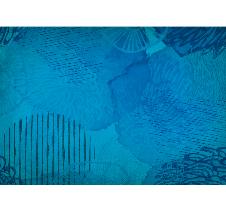 Fototapet abstrakt blå teksturerte mønstre - Tenstickers