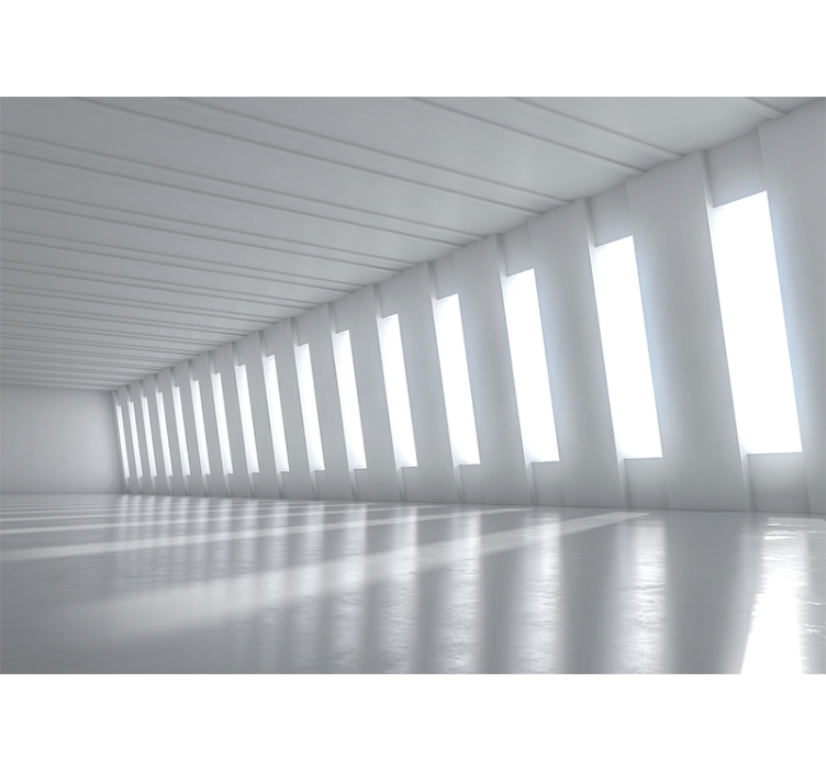 Fototapet 3d minimalistisk lyst rom - Tenstickers