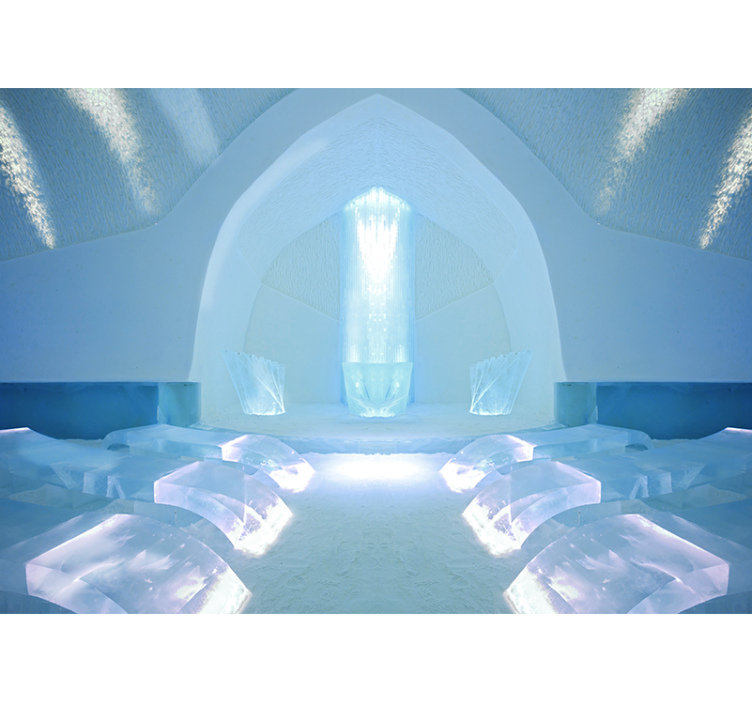 Fototapet natur iskrystall helligdom - Tenstickers