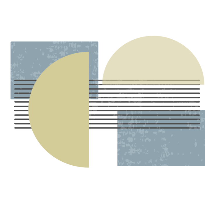 Fototapet kunst geometriske former arrangement - Tenstickers