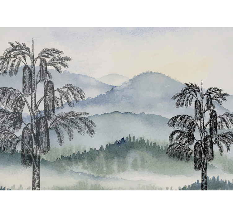 Fototapet natur fjellandskap - Tenstickers