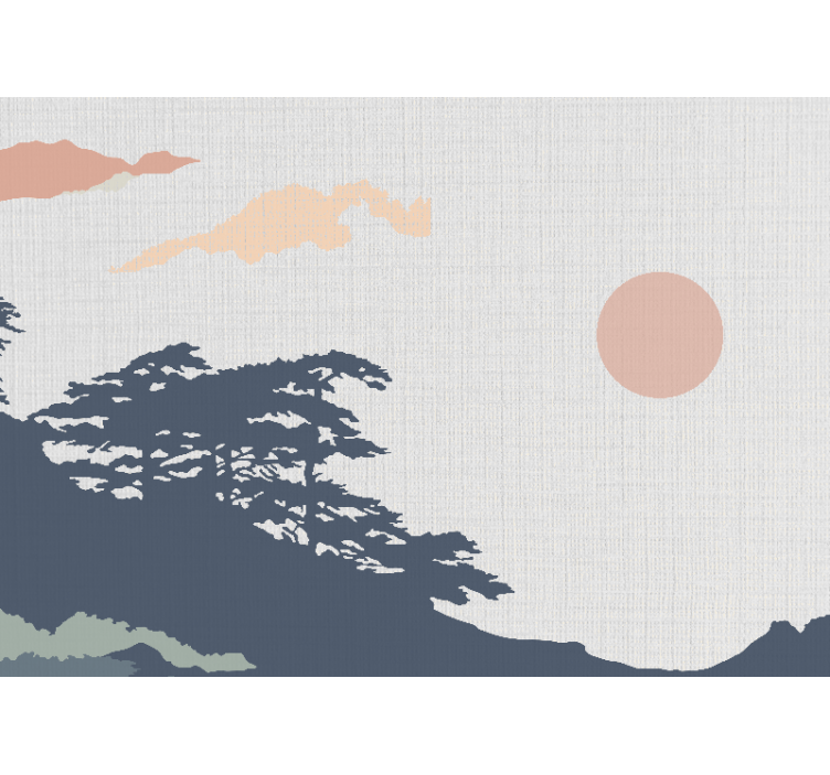 Fototapet natur rolig landskapsutsikt - Tenstickers