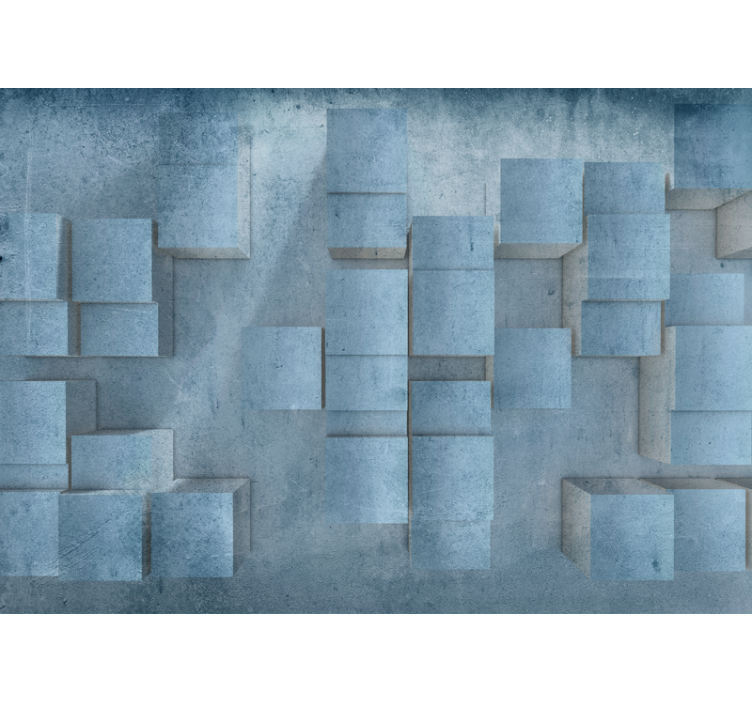 Fototapet tekstur geometrisk blokkmønster - Tenstickers