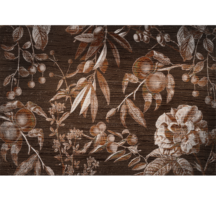 Fototapet blomster kunstnerisk design - Tenstickers