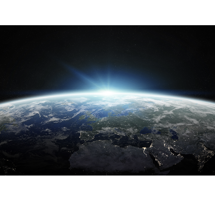 Romdesign planet jorden fototapet verdensrommet - Tenstickers