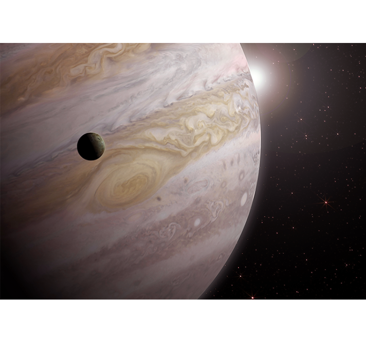 Jupiter og måne fototapet verdensrommet - Tenstickers