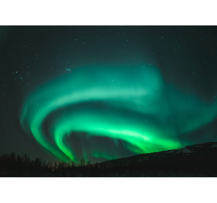 Fototapet natur aurora borealis utstilling - Tenstickers