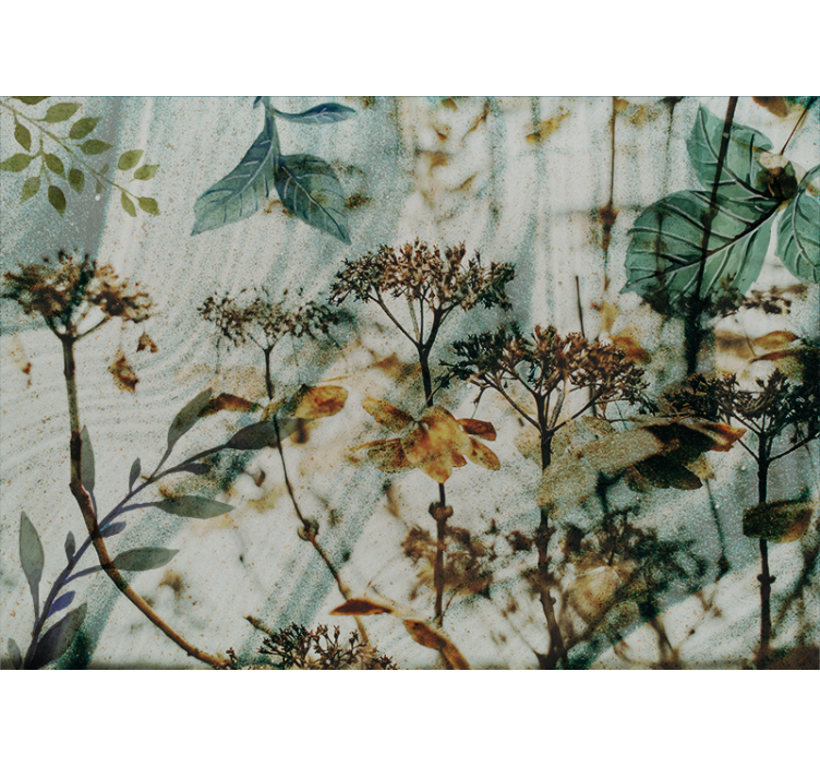 Fototapet blomster bladarrangement - Tenstickers