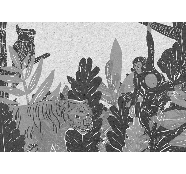 Fototapet dyr utforskning av dyreliv - Tenstickers