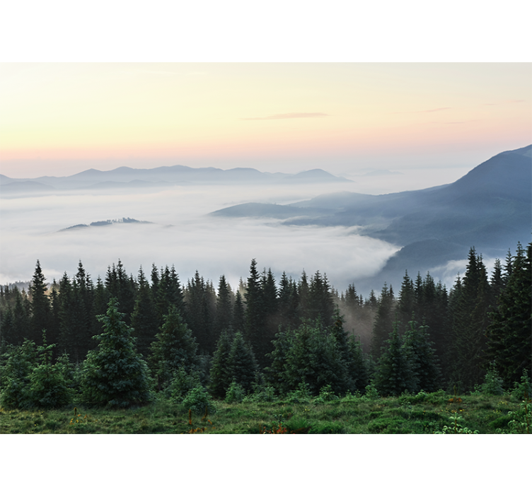 Fototapet landskap ro i fjellandskapet - Tenstickers