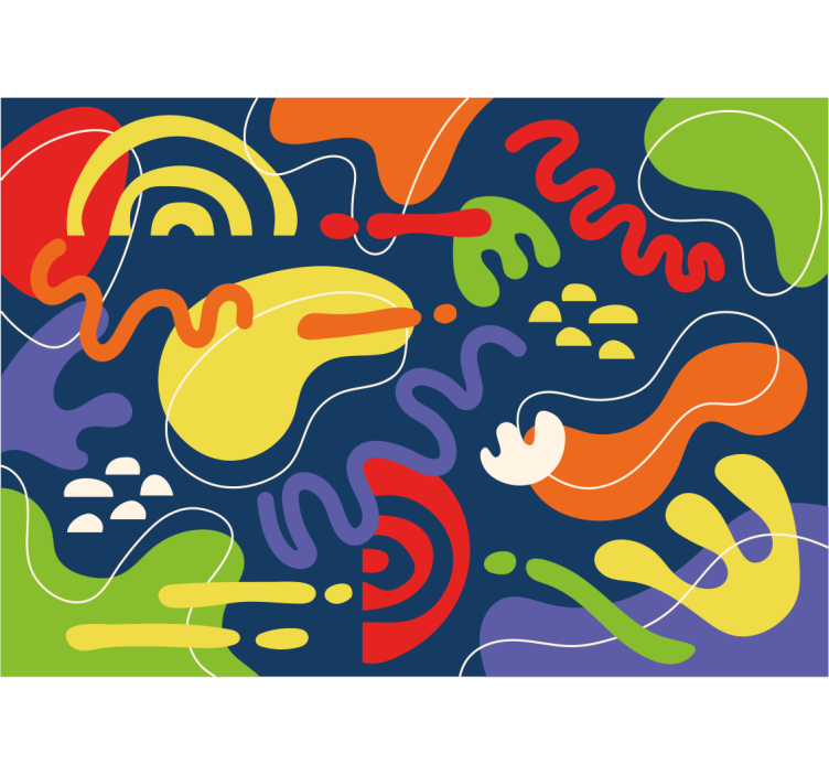 Fototapet abstrakt dynamiske fargebølger - Tenstickers