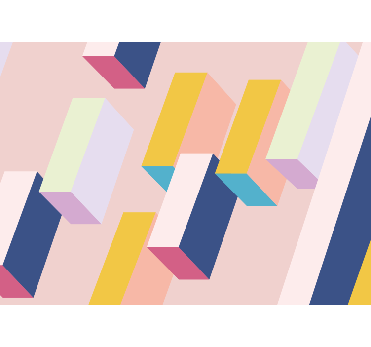 Fototapet abstrakt geometrisk blokkarrangement - Tenstickers