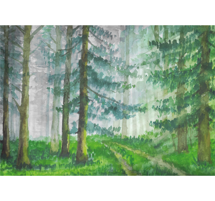 Fototapet skog detalj av skogsti - Tenstickers